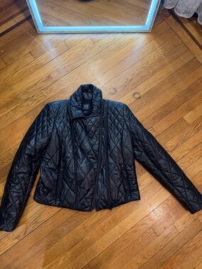 A/X Armani Exchange Black Diamond-Quilt Puffer Jacket